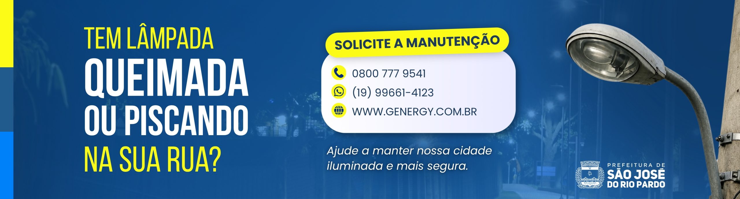 Manutenção de lâmpadas de postes